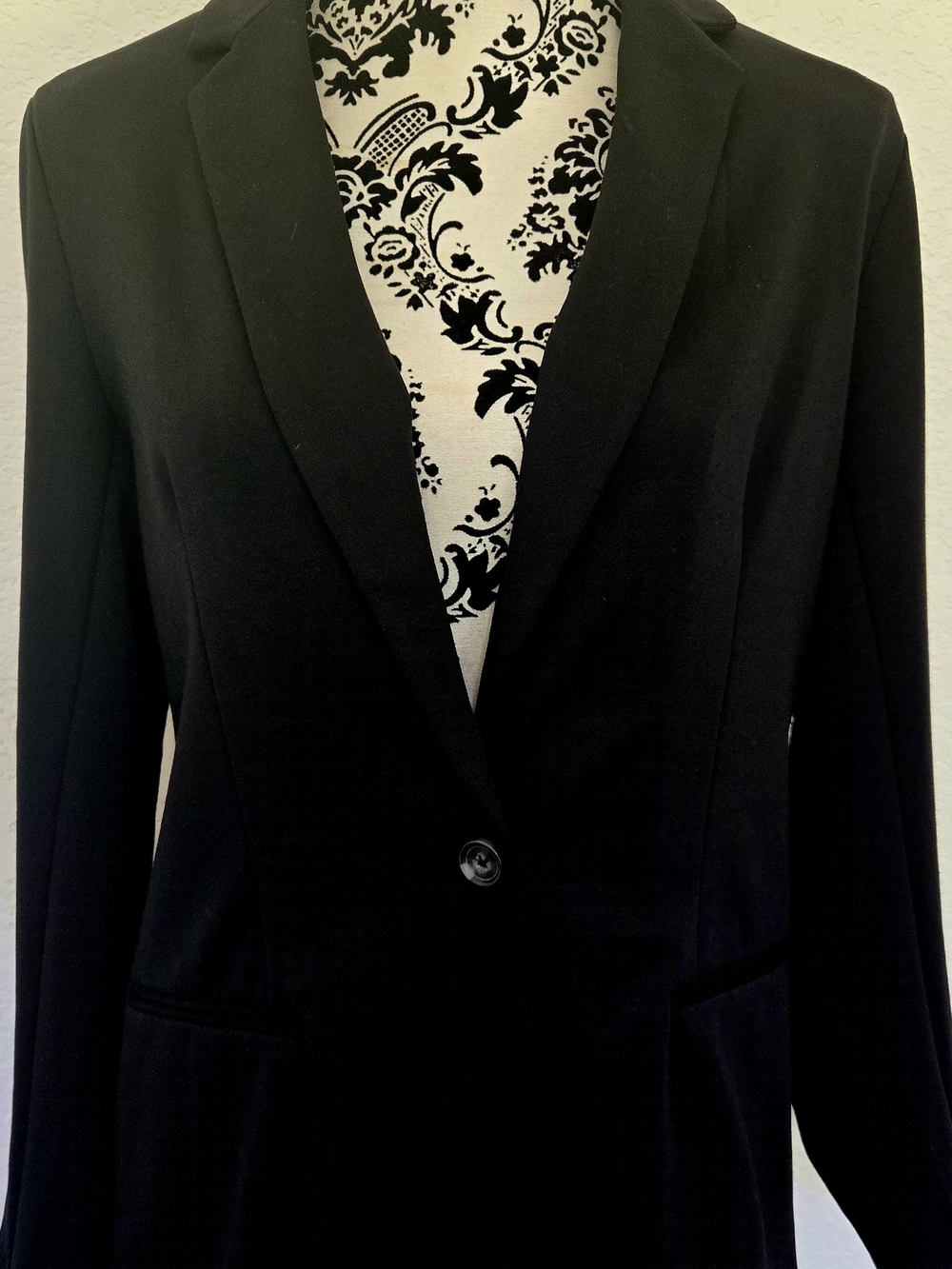 Nine West Black Single-Button Tailored Blazer